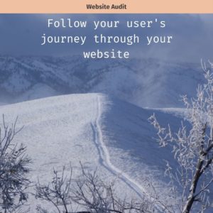 text says follow your user's journey through your website